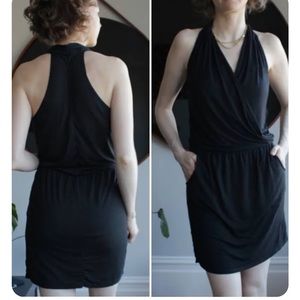 Athleta extra small black wrap dress